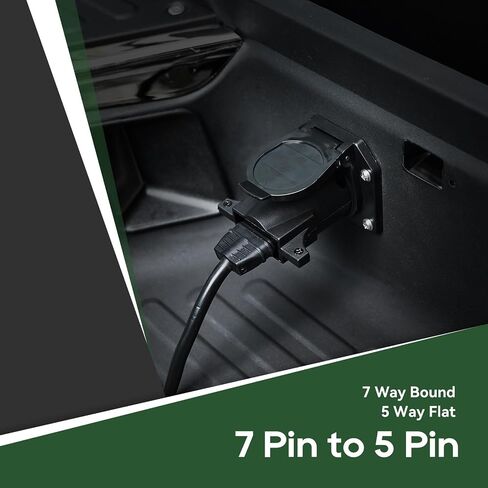 RVGUARD 12 Volt 7 Pin to 4 Pin Trailer Plug Adapter, 7 Way Blade to 4 Way Flat Trailer Connector for Pickup, Truck, Trailer in Saudi Arabia