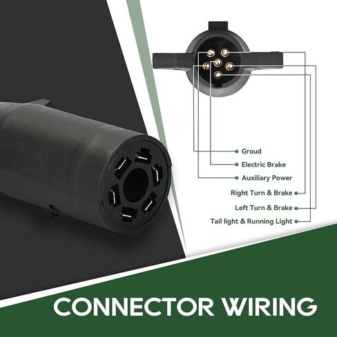 RVGUARD 12 Volt 7 Pin to 4 Pin Trailer Plug Adapter, 7 Way Blade to 4 Way Flat Trailer Connector for Pickup, Truck, Trailer in Saudi Arabia