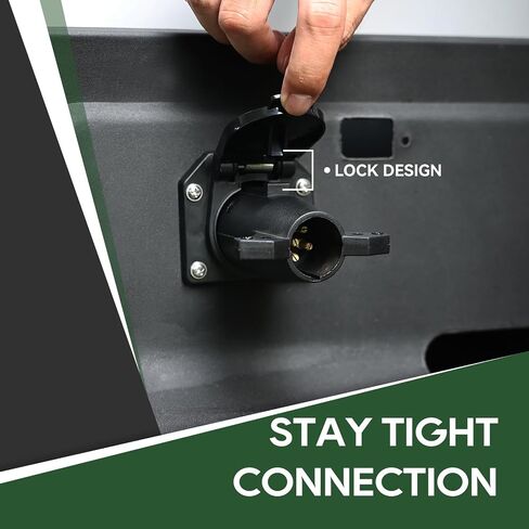 RVGUARD 12 Volt 7 Pin to 4 Pin Trailer Plug Adapter, 7 Way Blade to 4 Way Flat Trailer Connector for Pickup, Truck, Trailer in Saudi Arabia