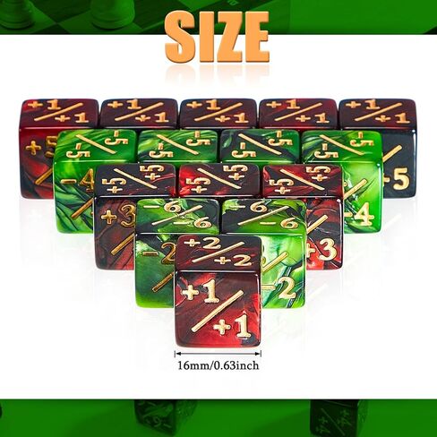 48 قطعة من عدادات النرد رمز النرد D6 مكعب النرد الولاء مع أكياس تخزين متوافقة مع MTG، CCG، ملحقات ألعاب البطاقات، نمطين in Kuwait
