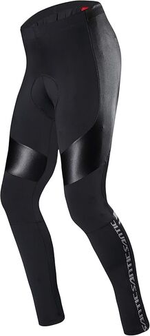 ملابس ركوب الدراجات الرجالية من Santic، مصنوعة من الصوف الحراري لركوب الدراجات، سراويل مقاومة للرياح في الشتاء in Kuwait