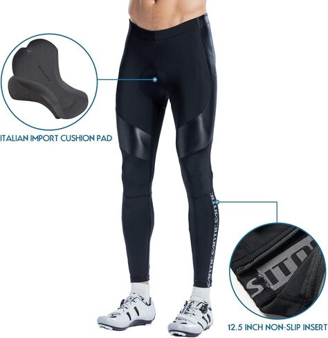 ملابس ركوب الدراجات الرجالية من Santic، مصنوعة من الصوف الحراري لركوب الدراجات، سراويل مقاومة للرياح في الشتاء in Kuwait