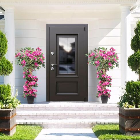 Artificial Bougainvillea Flowers Trees, UV Resistance Realistic Faux Blooming Tree with Nursery Pot, Fake Bougainvillea Plants Potted for Home Office Indoor, Outdoor Balcony Front Porch Decor in Kuwait