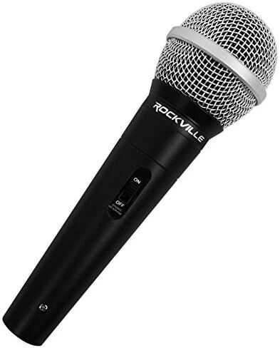 Rockville Wired Pro MIc Kit 1 - ميكروفون معدني متطور + حامل ميكروفون + حقيبة حمل + كابل، أسود in Saudi Arabia