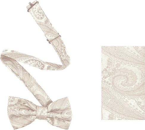 مجموعة منديل ربطات عنق للأطفال الأولاد والبنات بتصميم بيزلي قابل للتعديل ومشبك مربوط مسبقًا in Kuwait