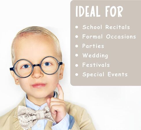 مجموعة منديل ربطات عنق للأطفال الأولاد والبنات بتصميم بيزلي قابل للتعديل ومشبك مربوط مسبقًا in Kuwait