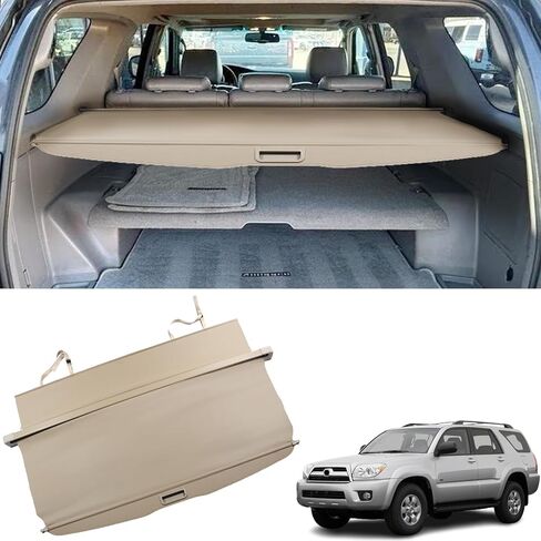 Marretoo for Toyota 4Runner 2003-2009 Cargo Cover for Toyota 4Runner Accessories Upgrade Version No Gap Beige Retractable Trunk Cover Security Shield Shade in Saudi Arabia