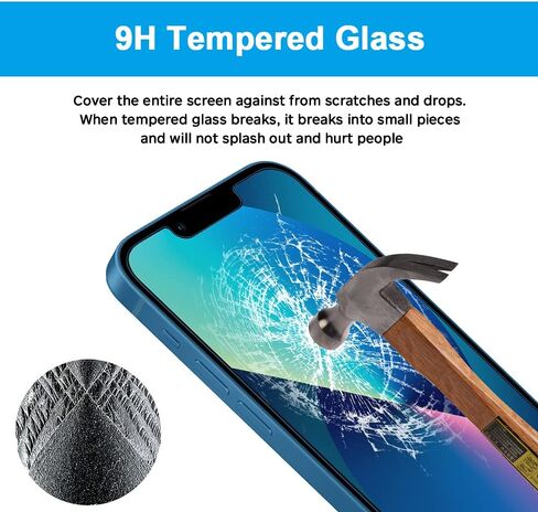 واقي شاشة جلاس-ام مضاد للضوء الازرق لموبايل ايفون الجديد (6.7 انش)، من الزجاج المقسى لحماية العين، تغطية كاملة لحجب الضوء الازرق، غطاء شاشة زجاجي مضاد للتوهج [قطعتين] in Kuwait