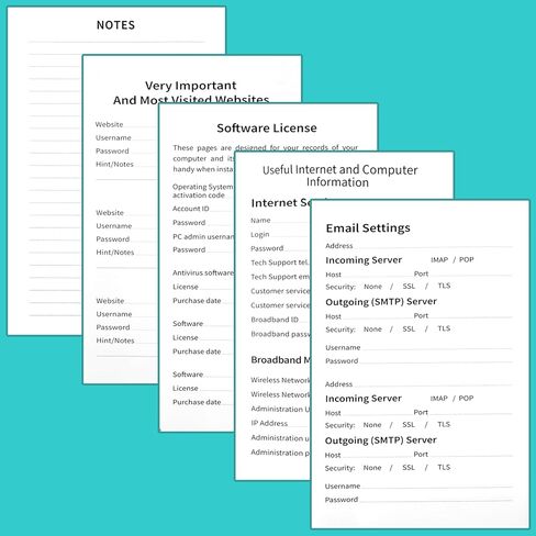 كتاب كلمة المرور مع علامات تبويب أبجدية، كتاب كلمات مرور صغير لكبار السن، كتاب حفظ كلمات المرور لموقع الإنترنت، منظم كلمات المرور للمكتب المنزلي، 5.3 بوصة * 7.8 بوصة in Kuwait