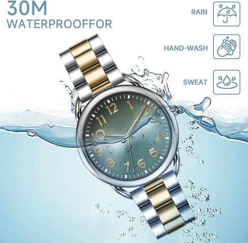 35MM Women's Watch Big Face Easy Reader Water Proof in Kuwait