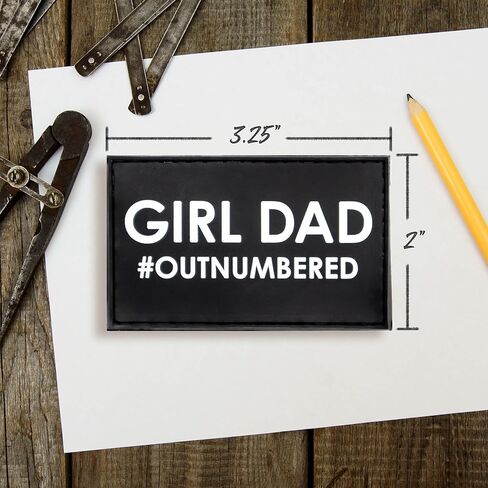 Girl Dad PVC Morale Patch for Dads - Hook and Loop in Saudi Arabia