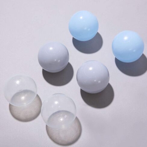 PlayMaty 100 Pieces Colorful Pit Balls Plastic Phthalate Free BPA Free Ocean Ball Crush Proof Stress Balls for Toddlers and Kids Playhouse Ball Pool Pit Accessories 2.2 Inches White Black Grey in Kuwait