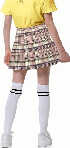 Girls Women's Pleated Skirt, High Waist School Uniform A-Line Short Skirt in Saudi Arabia