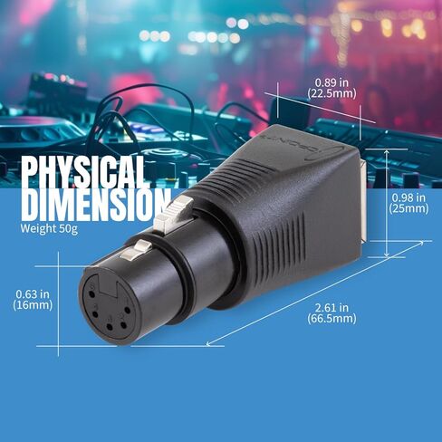 SIRS-E 2-Pack - محول كابل CPoint XLR RJ45 CAT-5 Ethernet إلى DMX512، أنثى 5 دبابيس، XLRJ45-5F in Saudi Arabia