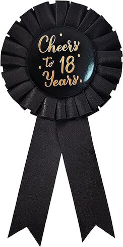 Cheers to 18th yearsBlack and gold birthday badgesHappy Birthday Party badge for both men and women Happy Birthday Party buttons, TXJJZYZQ-a-3 in Saudi Arabia