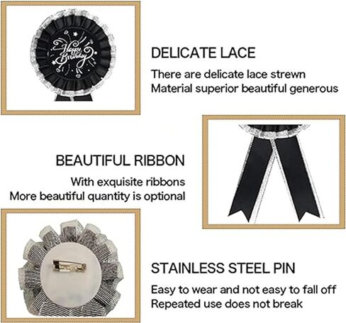 Black and white Happy Birthday Tinplate Badge Pin, Women or Men Birthday Button Pins, Happy Birthday Party Accessory Brooch Pin, Children Adults Party Decorations, TXJJZYZQ-a-1 in Saudi Arabia