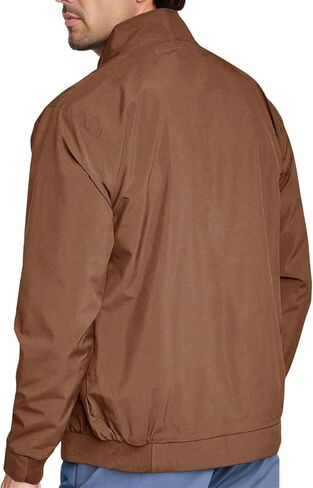 Runcati Men's Lightweight Full Zip Jackets Golf Stand Collar Bomber Jacket Casual Windbreaker Outwear in Saudi Arabia