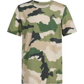 adidas Boys' Short Sleeve Cotton Camo Print T-Shirt