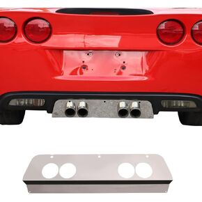 Stainless Engine Bay Side Panel Cover for Chevrolet Corvette C6 2005-2013 Hood Engine Trim,Battery Baffle, Fuse Box,Guide Channel Cover,Alternator Cover Interior Accessories (Tail Pipe Trim)