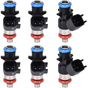 Set of 6 Fuel Injectors 0280158233 4 Holes Fit for 2011-2017 Chrysler 200 300 Dodge Avenger Challenger Charger Ram 1500/2500/3500 3.6L Replaces 05184085AC 5184085AD