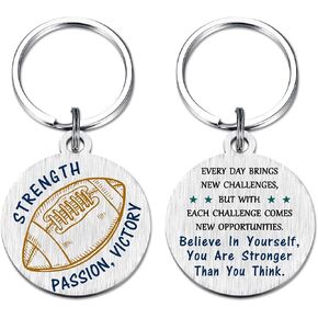 American Football Keychain - Son Grandson Nephew Gifts Key Ring for Football Players, Fans, Coaches, and Enthusiasts