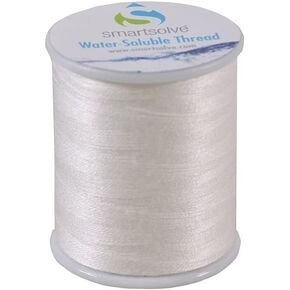 SmartSolve Water-Soluble Thread | Dissolves Quickly in Warm Water | Biodegradable | Eco-Friendly | Quilting, Sewing, Crafts, Balloon String, Hanging Tags | 0.1mm x 200m Spool | White