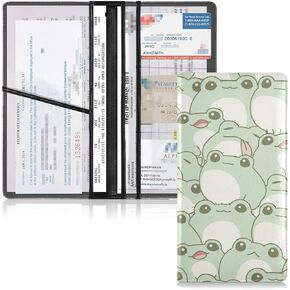 Car Registration and Insurance Card Holder, Western Bull Boho Glove Box Organizer Card Document Wallet