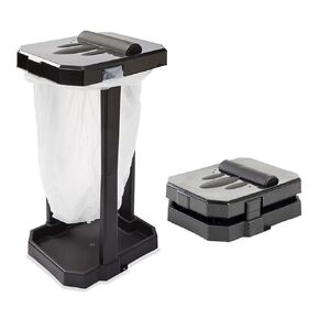 Collapsible Trash Bag Holder with Reinforced Legs and Bonus Inner Storage Compartment, Portable Trash Can, Outdoor Waste Bin with 20 Bags Included for Camping, RV, Picnic, and Home Use