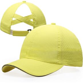 Girls Criss Cross Ponytail Hat Reflective Baseball Cap Kids Lightweight Quick Drying Outdoor Mesh Sports Hat Age 7-12