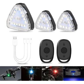 LECART Wireless Strobe Light with Remote 7 Colors Rechargeable Flashing Lights Magnetic Led Anti-Collision Lights for Car Motorcycle Bike Truck Boat Safety Warning Light 3 Pcs