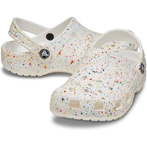 Crocs Classic Graphic Clogs (Little Big Kid), White/Multi, 12 US Unisex