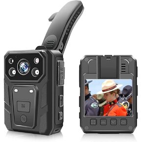 CAMMHD 1296P HD Body Camera with Audio and Video Recording 15Hours, 64GB Waterproof Night Vision Patrol Body Camera for Law Enforcement