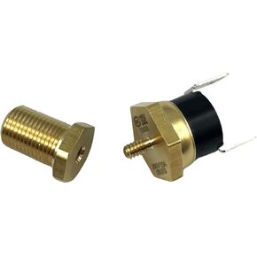 American Volt Electric Radiator Fan Thermostat Temperature Switch Replacement with Thread-in Brass Probe (1/8" NPT, 190'F On - 175'F Off) 12 Month Warranty