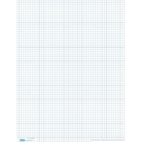 Classic Graph Paper, Full Page Grid with 1/6" Squares, Blue Lined, Double Sided, 500 Sheet Ream, Three Hole Punched