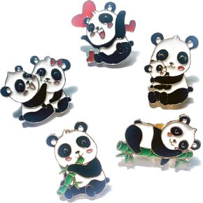 Panda Brooch Cute Oil Dripping Panda Brooch Outdoors Lapel Pins Badge Brooch Pins (Bro000001)