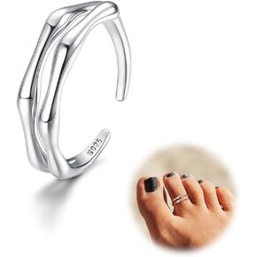 ORAZIO Toe Rings for Women,925 Sterling Silver Toe Rings Adjustable Toe Rings - CZ Flower Cross Twist Knot Opal Toe Ring Cuff - Open Womens Toe Rings Stylish Beach Band Ring Nail Rings Foot Jewelry for Summer