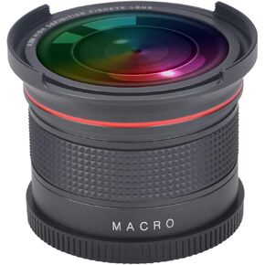 PowerTrust 55mm 0.35x Fisheye Wide Angle Lens Macro Portion for Canon DSLR Camera 55MM Thread Lens