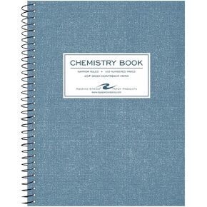 Roaring Spring Chemistry Lab Spiral Notebook, Narrow Ruled, 9.75" x 7.5" 20# Green Tinted Paper, 120 Numbered Pages, Proudly Made in USA, Perfect for labs and chemistry classes and for themes