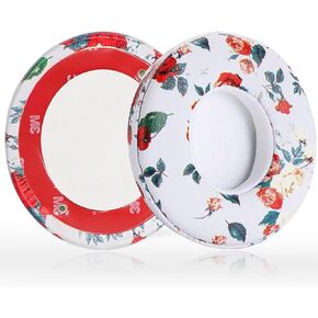 Solo3 Ear Pads Cushions Replacement for Beats Solo 2 & Solo 3 Wireless On-Ear Headphones, Ear Cushions Memory Foam Earpads with Soft Protein Leather (White Floral)