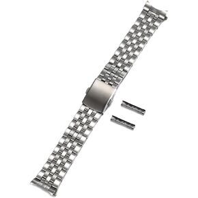 Curved+Flat end link 18mm 19mm 20mm 21mm 22mm 24mm jubilee stainless steel metal watch band strap bracelet fit for rlx skx watch