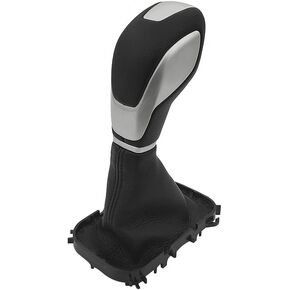 Automatic Gear Shift Knob Handle w/Button & Leather Boot Fits for Ford Fusion Escape 2013-2016, for 2018-2020 Transit Connect, Automatic Gear Shift Handle Lever Replaces DG9Z7213EA