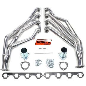 Doug's Headers D668 1-5/8" 4-Tube Full Length Metallic Ceramic Coated Exhaust Header for Small Block Ford 64-73