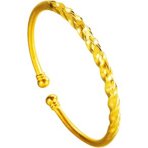 Fashion Adjustable Arm Bracelet 18K Gold Plated Open Cuff Bracelet
