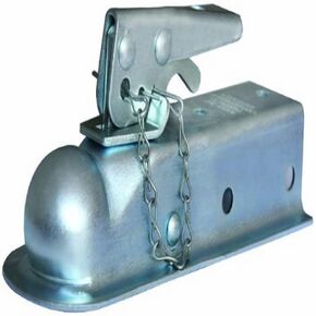 Husky 87070 1-7/8" Ball 2" Width Straight Coupler with Chain , Grey