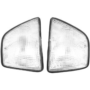 KIMISS 1 Pair White Corner Light, Corner Warning Turn Light Lamp for 3 Series 318i 325i E36 4DR Sedan& Wagon 1992-1998