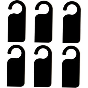 PRETYZOOM 6pcs Door Knob Tags Hotel Door Sign Wedding Signs Wedding Blackboard Blank Door Sign Door Handle Hanger Front Door Sign Decor Emblems Wooden Office Decorative Door Bamboo