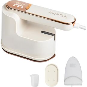 iRUNTEK Steamer Iron, Handheld Garment and Fabric Steamer 1000W Fast Wrinkle Removal, Ironing & Steaming 2 in 1, 20s Fast Heat Up, Portable Steamer with LED Display for Home and Travel