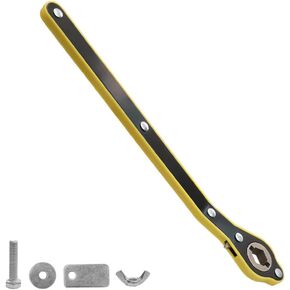 Car Scissor Jack Wrench 2 in 1 Universal 360°Swivel Labor-Saving Jack Ratchet Wrench with Converter Car Jack Handle (Dual-use)