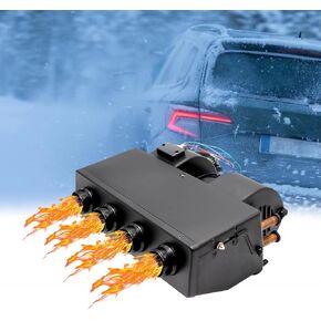 A/C Air Conditioning Evaporator,12V Universal Underdash Auxiliary Heating & Cooling Unit With 4 Front Vents 3-Speed For Pickup,Truck,RV,Boat