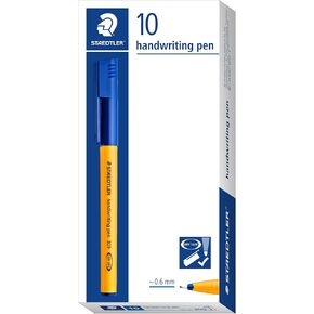 STAEDTLER 309-3 Handwriting Pen In Box Of 10 - Blue